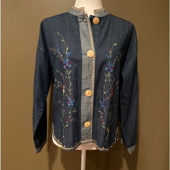 Coldwater Creek Jean Embroidered Jacket - Picture 2 of 14